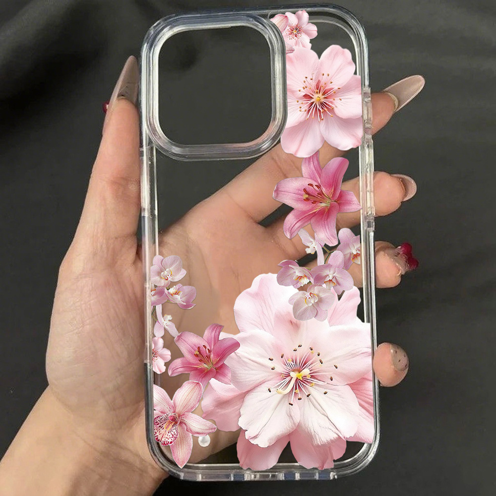 Apple Iphone 15 Pro Max - Roze Lelie Bloem Telefoonhoesje voor iPhone