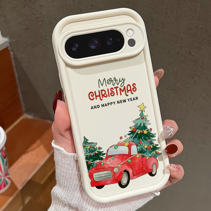 Google Pixel 8A - Kerst Pick-up Truck Patroon Telefoonhoesje voor
