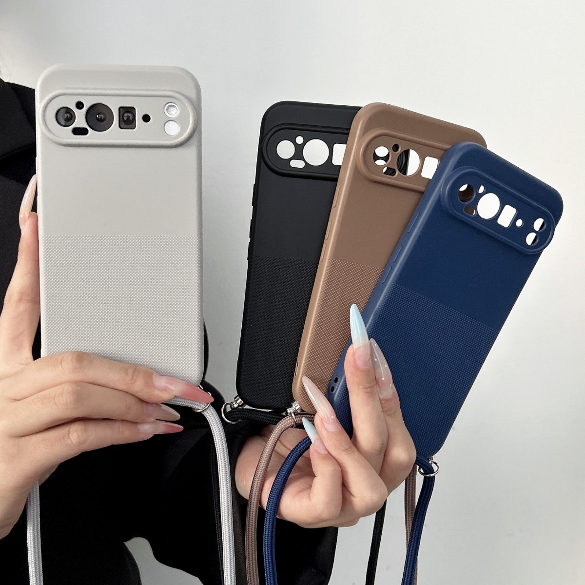 Google Pixel 8A - Crossbody Lanyard Strap Matte TPU Telefoonhoesje