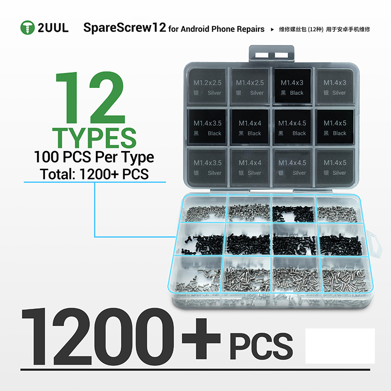 Phone Sanitizer Uv - 2UUL SC12 SpareScrew 12 voor Android-telefoonreparatie