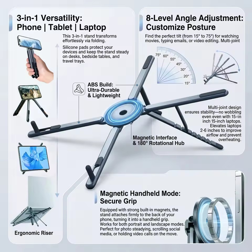 3-in-1 opvouwbare magnetische  - Selfie Stick Tripod recensie en prijs
